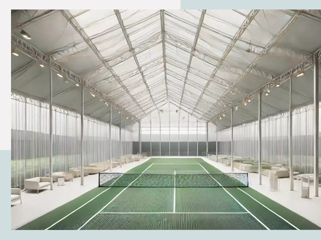 Строительство теннисных кортов в Гусе-Хрустальном