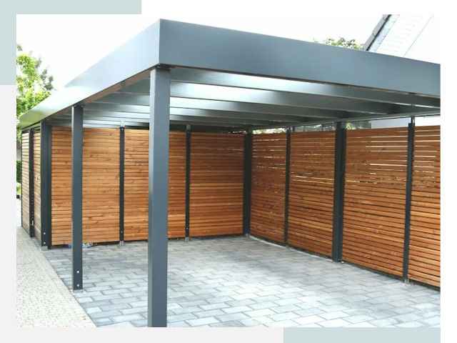 Навесы для парковки в Гусе-Хрустальном