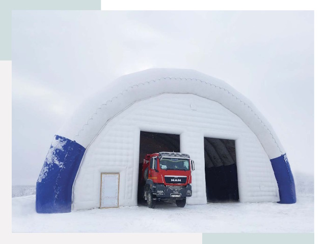 Мобильные ангары в Гусе-Хрустальном
