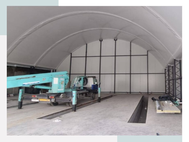 Внутреннее оснащение ангаров в Гусе-Хрустальном