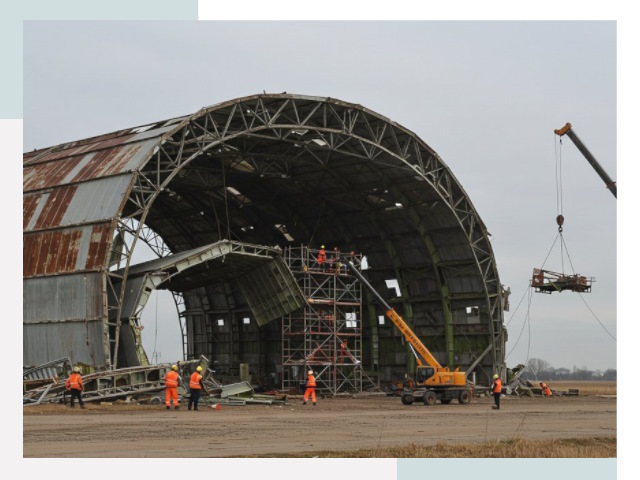 Демонтаж ангаров в Гусе-Хрустальном